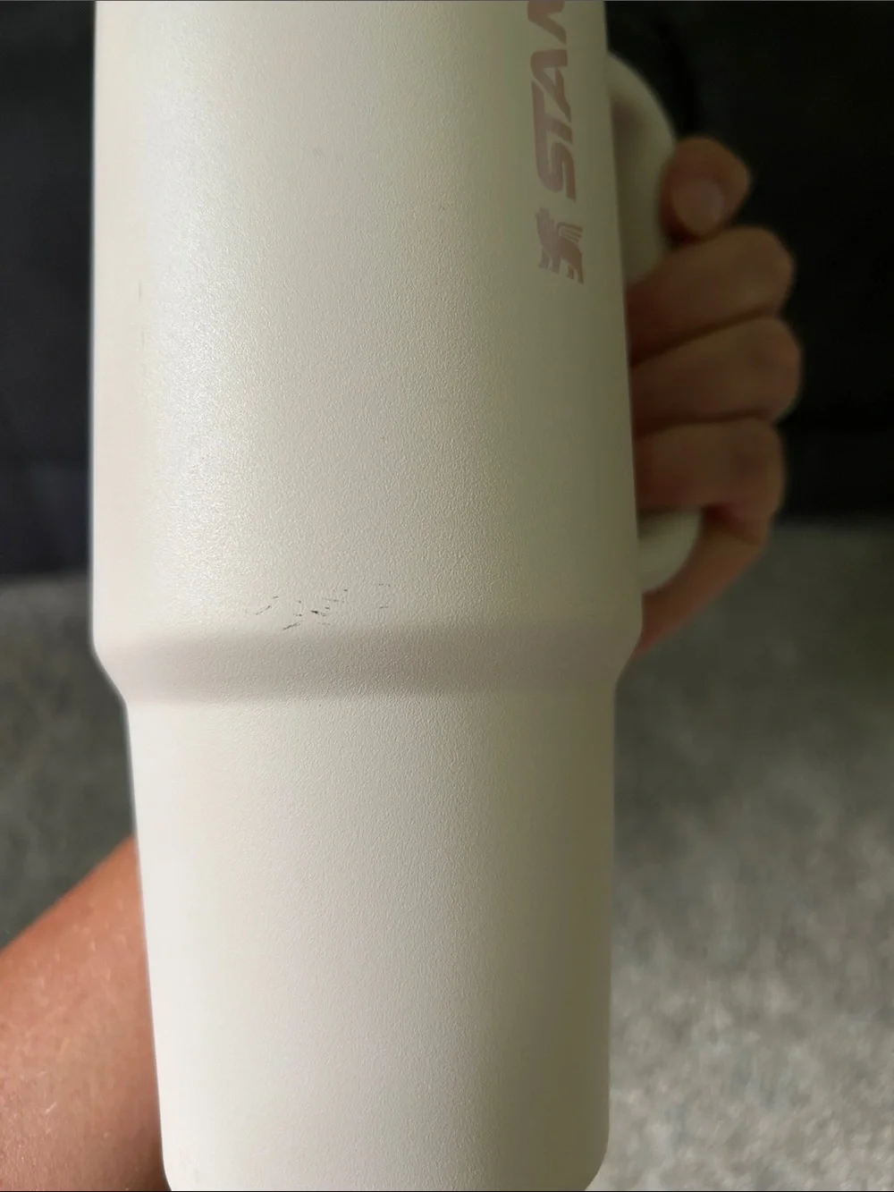 30 oz Stanley pink/Cream Travel Tumbler with Pink Lid Accent - Picture 6 of 6